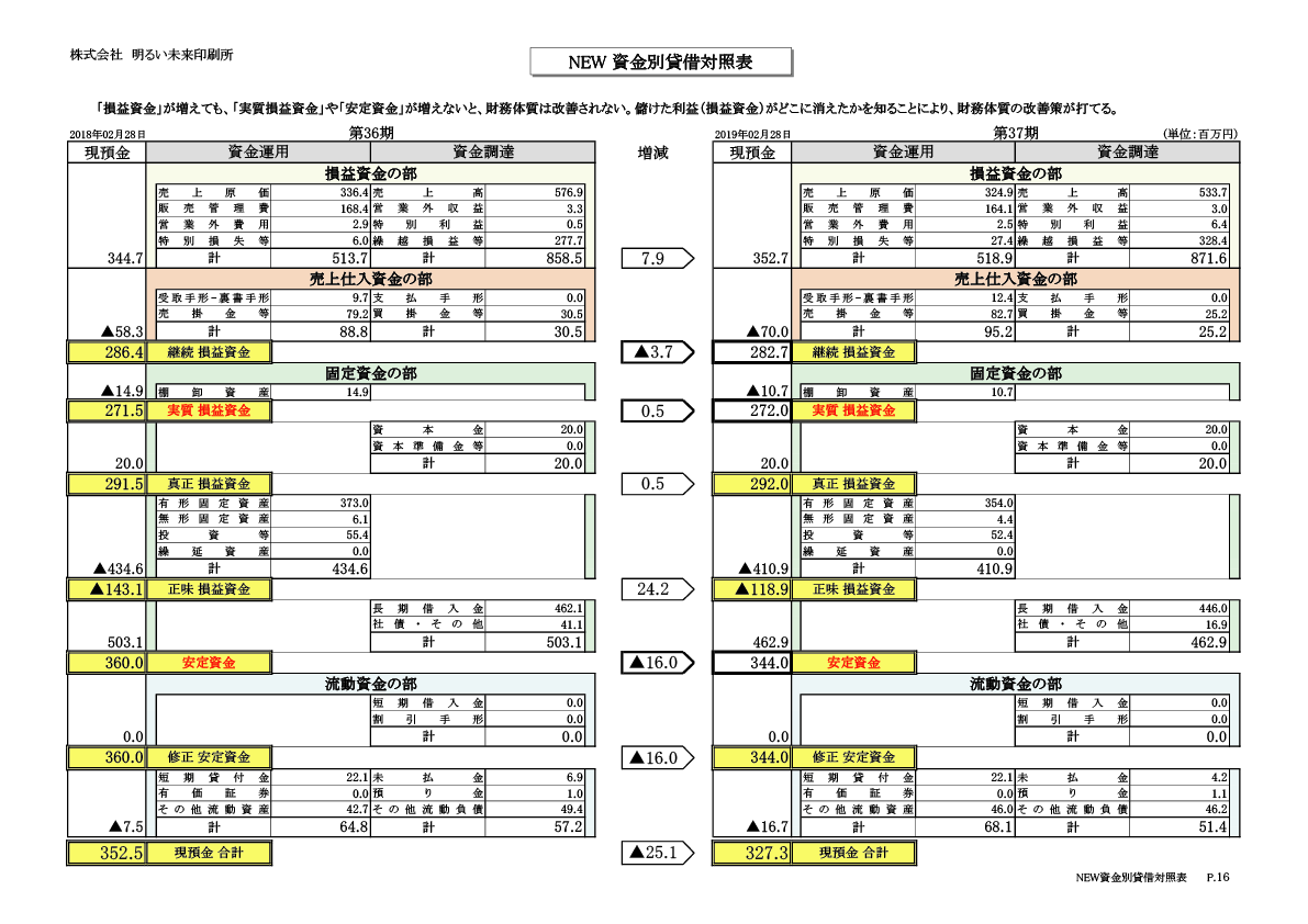 NEW 資金別貸借対照表